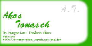 akos tomasch business card