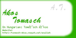 akos tomasch business card